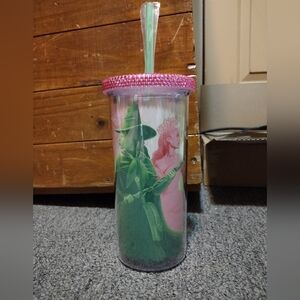 Wicked Double-Wall Glittery Tumbler With Straw 20 OZ